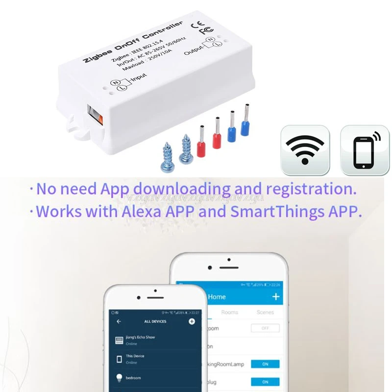 

Zigbee On/Off Controller Smart Switch APP Remote Control Smart Home Module AC85-265V 10A Smart Switch D18 dropship