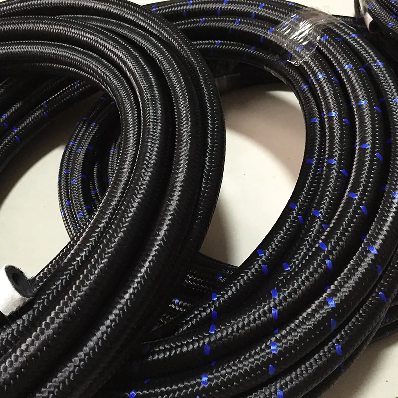 

New arrival AN10 Nylon STAINLESS STEEL Braided HOSELite Weight Hose ,high pressure oil cooler refires multi-colored nylon tubing