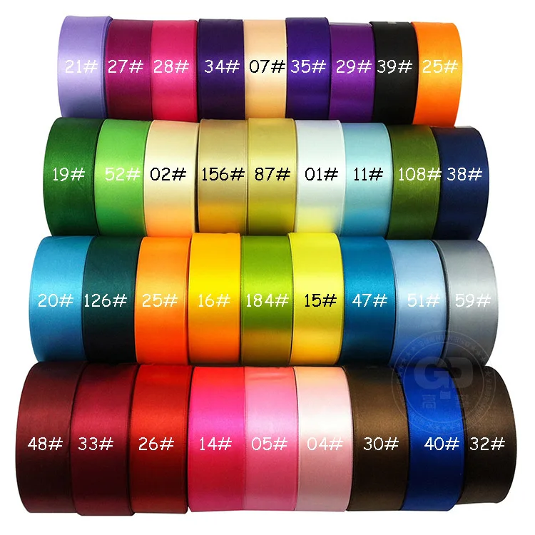 Free shipping 1 1/2" (38mm) Cheap Satin Ribbon Gift Packing 100yds (25yds x 4piece)in Ribbons