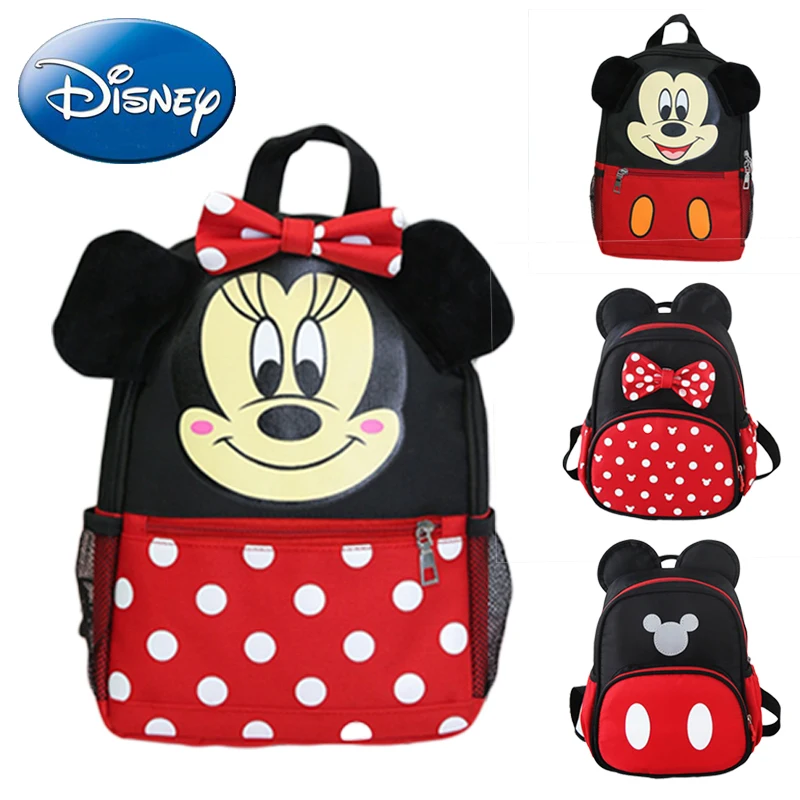 

Disney 2019 Kid Backpack Girl Boy School-Bag Cartoon Mickey Minnie Mouse Children Backpacks Polyester New Kindergarten Book-Bags