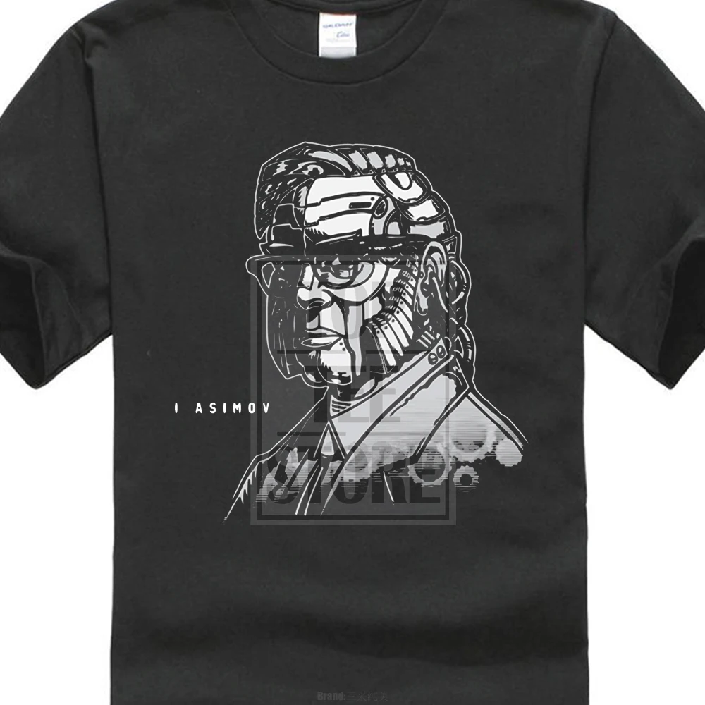 

T Shirt Students Wild Free Shipping Men T Shirt Isaac Asimov Retro Grey Cotton Blusa Customised For Gentleman