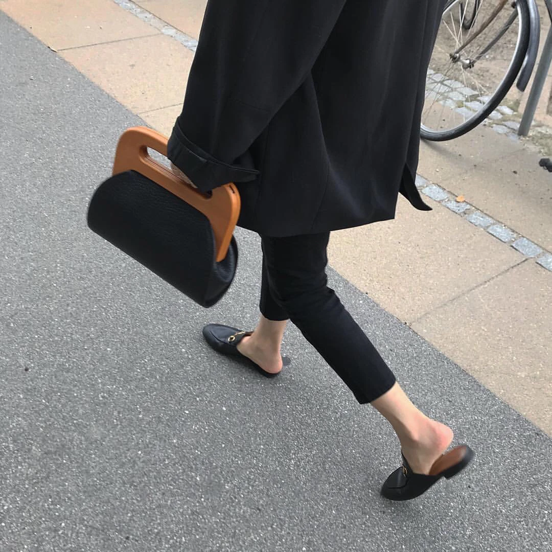 Frauen Holz Griff Handtasche Holz Clip Casual Schulter Tasche Diagonal Solide Farbe Vintage Tasche Umhängetasche