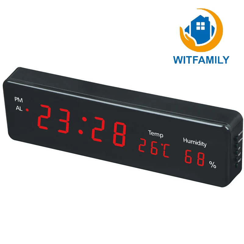 Digital LED Alarm Clock Plug In Luminous Clock Electronic Alarm Clock with Temperature