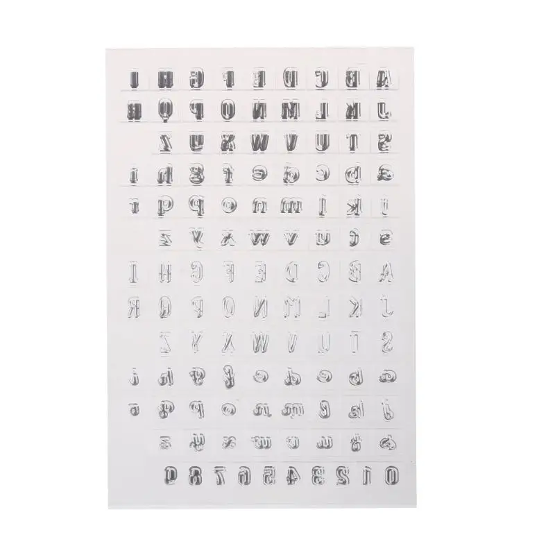 

Transparent Clear Silicone Stamps Number and English Letter for DIY Scrapbooking/Card Making/Kids Crafts Fun Decoration
