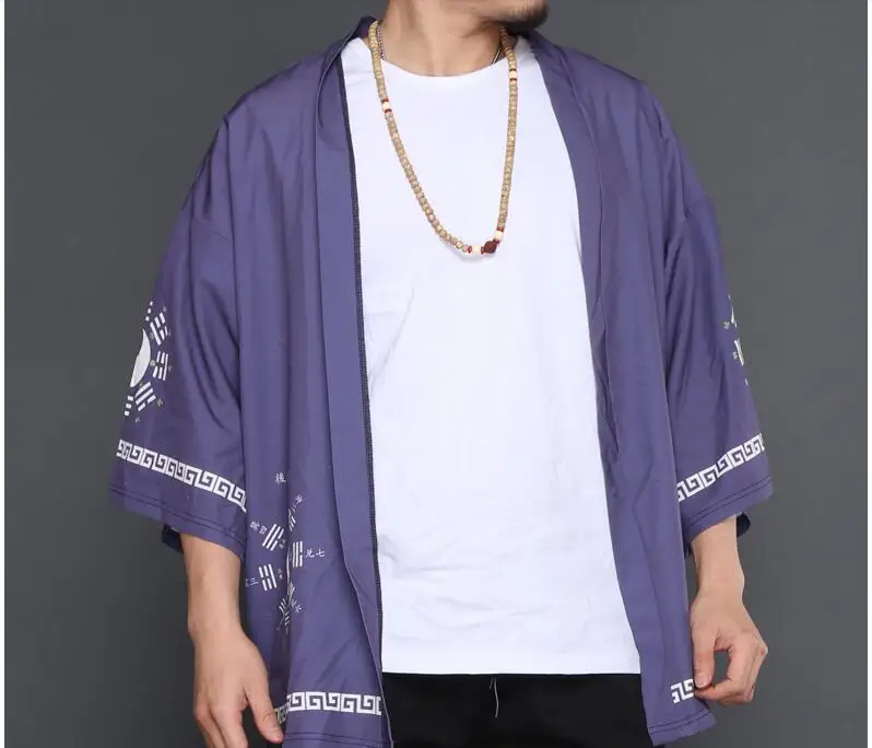kimonos jaquetas harajuku japão estilo impresso cardigan outwear chinês