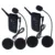 2 Unids V6 Motocicleta Intercomunicador Del Casco BT Headset 6 Jinetes 1200 M Interphone Bluetooth Inalámbrico Walkie Talkie Ciclistas Auricular Del Oído