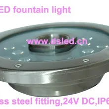 Нержавеющая сталь, IP68, 18 Вт светодиодный прожектор, фонтан со светодиодным освещением, DS-10-52-18W, 18*1 Вт, 24 V(постоянный ток), 2 года гарантии, постоянное напряжение