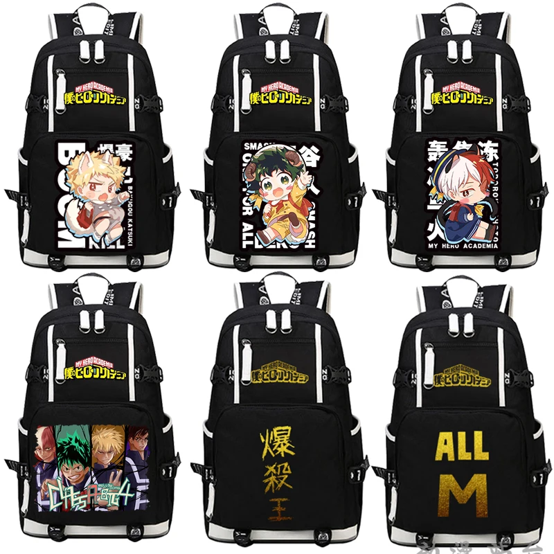 

Anime My hero academia backpack UNISEX new backpacks canvas luminous backpack Anime Backpack
