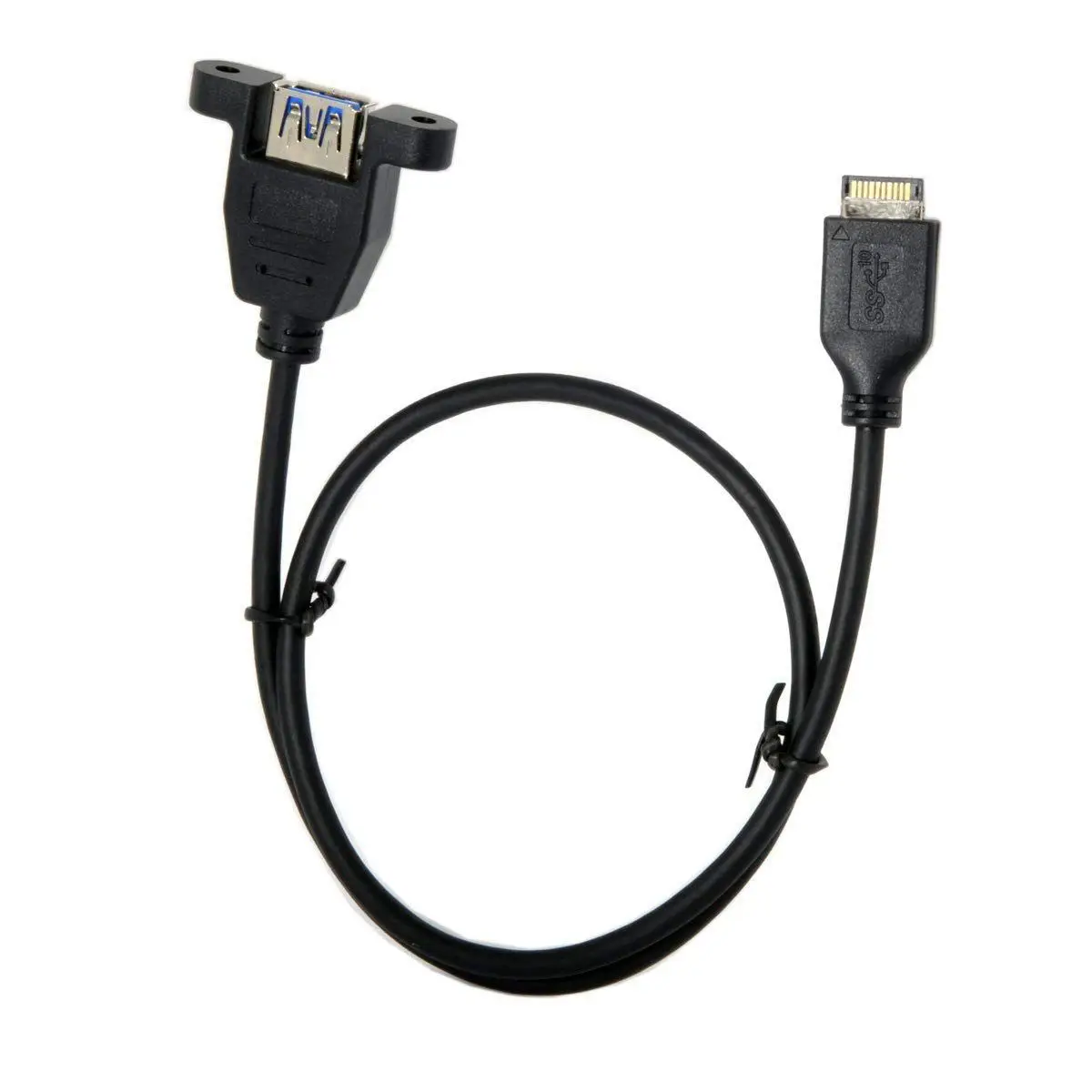 

USB 3.1 Front Panel Header to USB 3.0 Type-A Female Extension Cable 50cm Panel Mount Type
