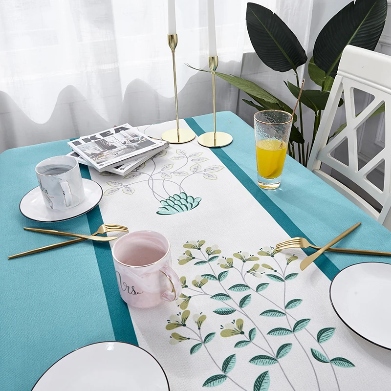 IDouillet, водонепроницаемая непромокаемая скатерть, покрытие для стола для столовой, кухни, гостиной, декоративное покрытие на стол, прямоугольная/продолговатая