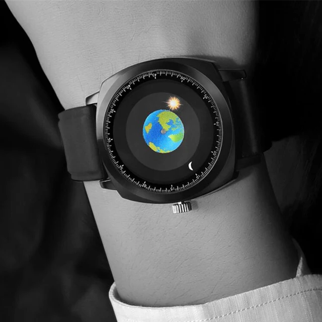 Earth Series Unique Classic Style Silicone Leather Strap Men Women Casual Fashio Earth Series Unique Classic Style Silicone Leather Strap Men Women Casual Fashio