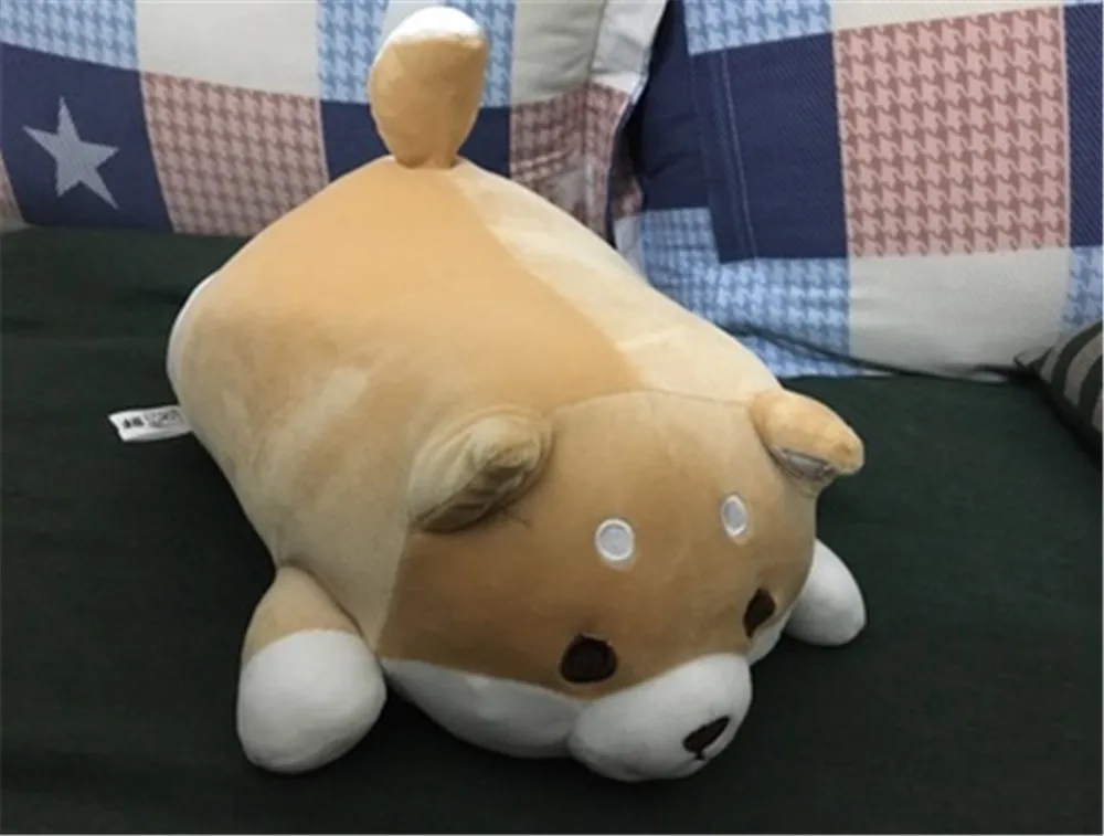 Fancytrader Giant Lying Animal Akita Plush Toy Pillow Stuffed Cartoon Anime Shiba Inu Dog Doll   58cm Present for Children19