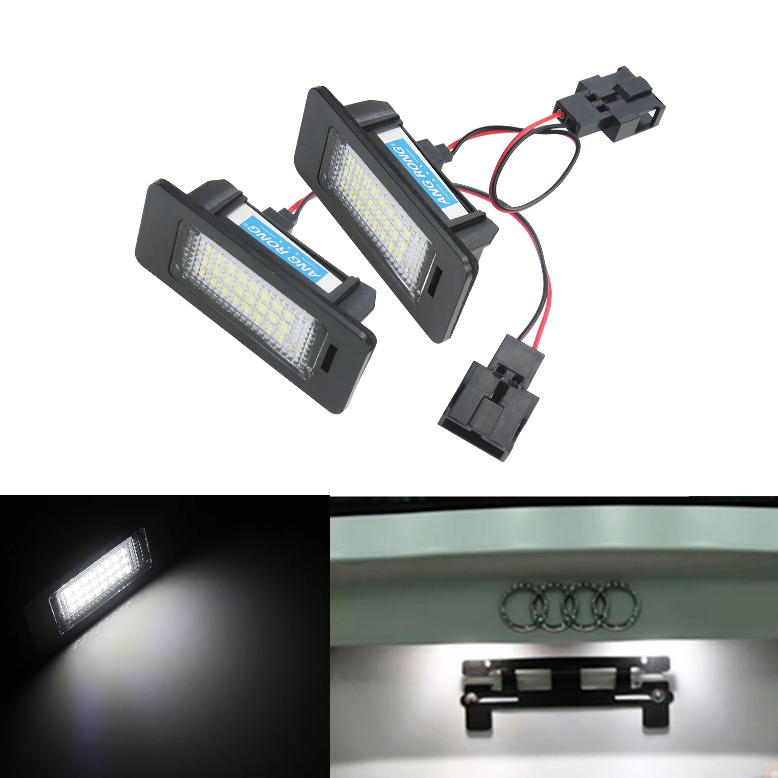 2 шт. светодиодсветодиодный лампы ANGRONG 3528 SMD для номерного знака Audi A1 A3 A4 S4 A5 Q5 A6 A7 |