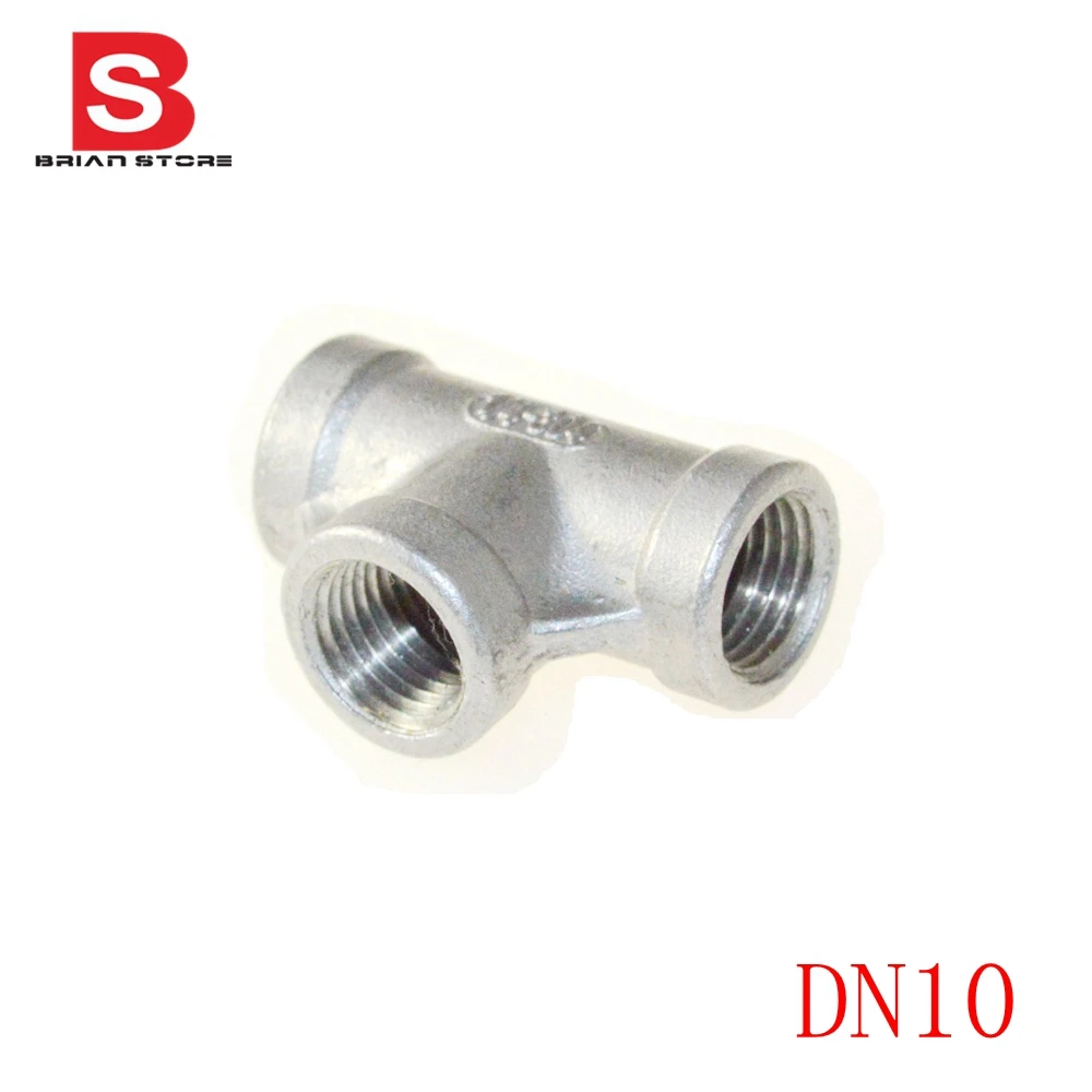 DN10 3/8" Female thread Three TEE Joint Pipe Connection 304 Stainless