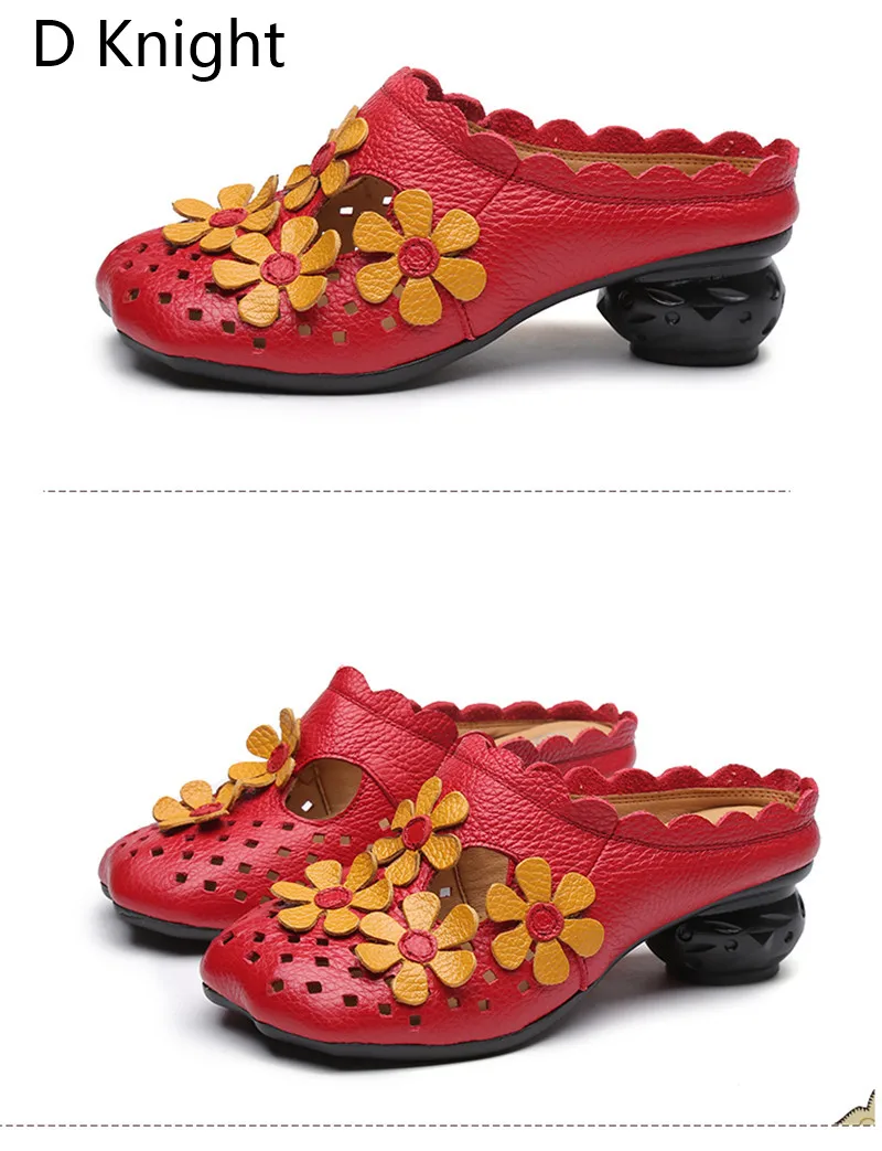 2018 New Summer Vintage High Platform Sandals Women Genuine Leather Slippers Retro Flower Strange Heels Slides Lady Sandal Shoes (16)