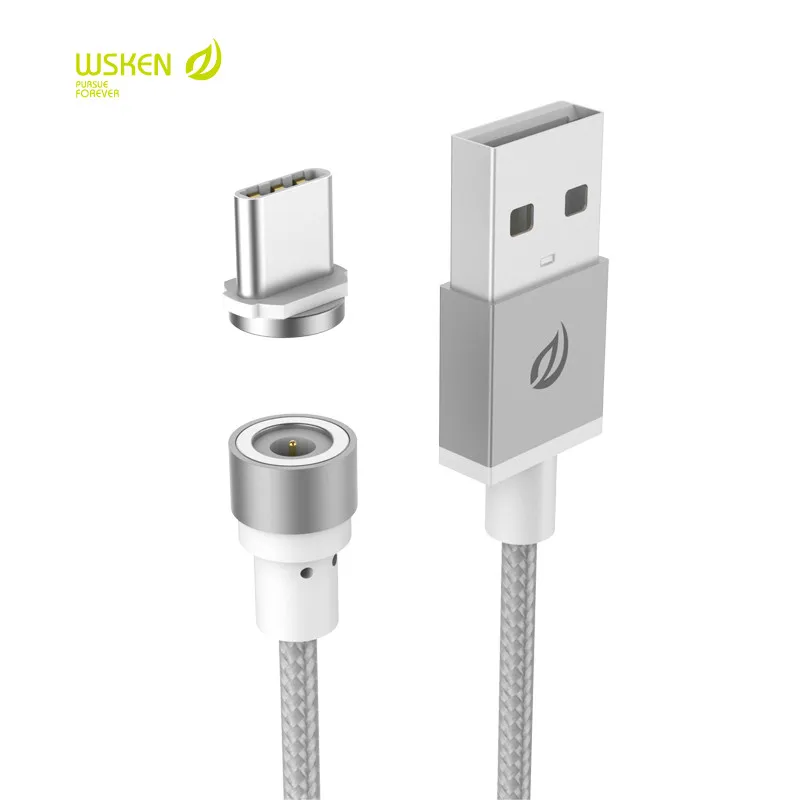 1 м Магнитный кабель типа C Wsken USB C type-C зарядный кабель для huawei P9 Xiaomi Mi 4C Letv ZUK Z1 Nexus 5X/6P Oneplus2 Meizu Pro