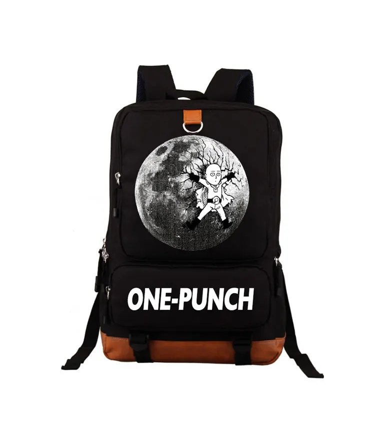 Японский аниме ONE PUNCH-MAN рюкзак с принтом Сайтама Косплей школьный рюкзак парусиновые сумки для ноутбука Мультяшные школьные сумки Дорожная сумка - Цвет: 2