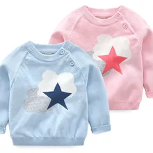 100 см свитер для мальчиков и девочек осень зима свитер крошечные свитер из хлопка вязаный пуловер теплый детская одежда WUA873002