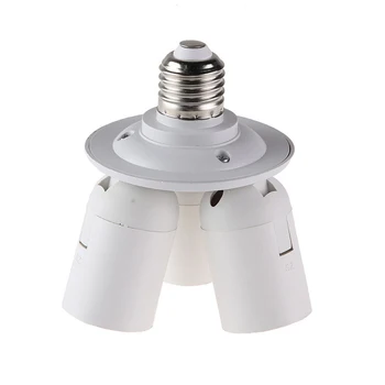 

3 in 1 E27 Base Light Lamp Bulb Adapter Holder Socket Splitter for Softbox