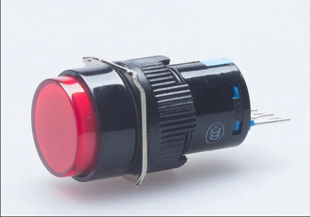 

Momentary Round Push Button Switch without lamp 1NO+1NC 16mm Mounting Hole 3Pins