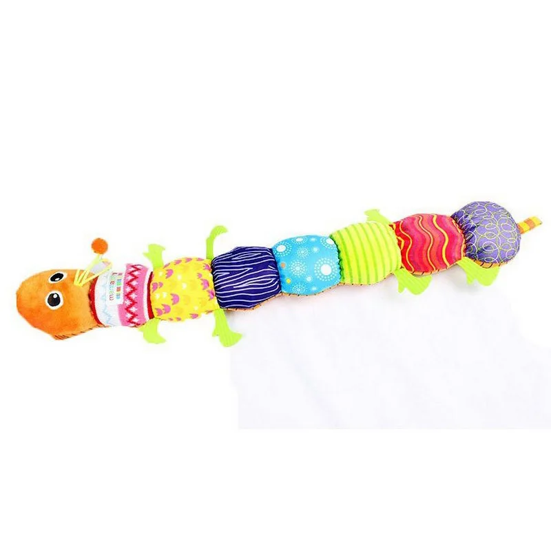 Baby Toys Musical Stuff Caterpillar With Ring Bell Cute Cartoon Animal Plush Doll Early Learning Educational Kids Toys Christmas (1)