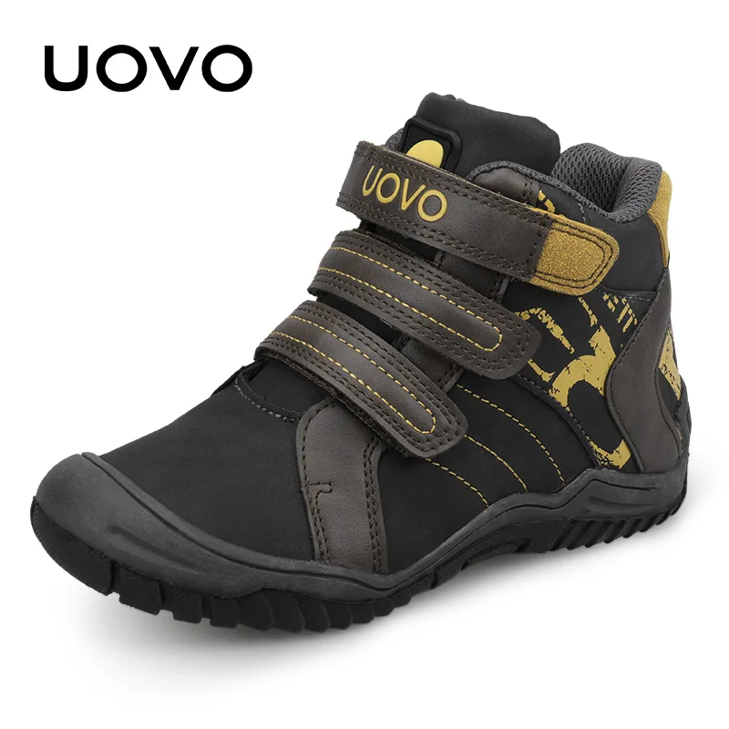 2019 UOVO Новое поступление до середины икры обувь для мальчиков модная детская одежда спортивная обувь брендовые уличные детские повседневные кроссовки для мальчиков Размеры 26 #-36 # - изображение