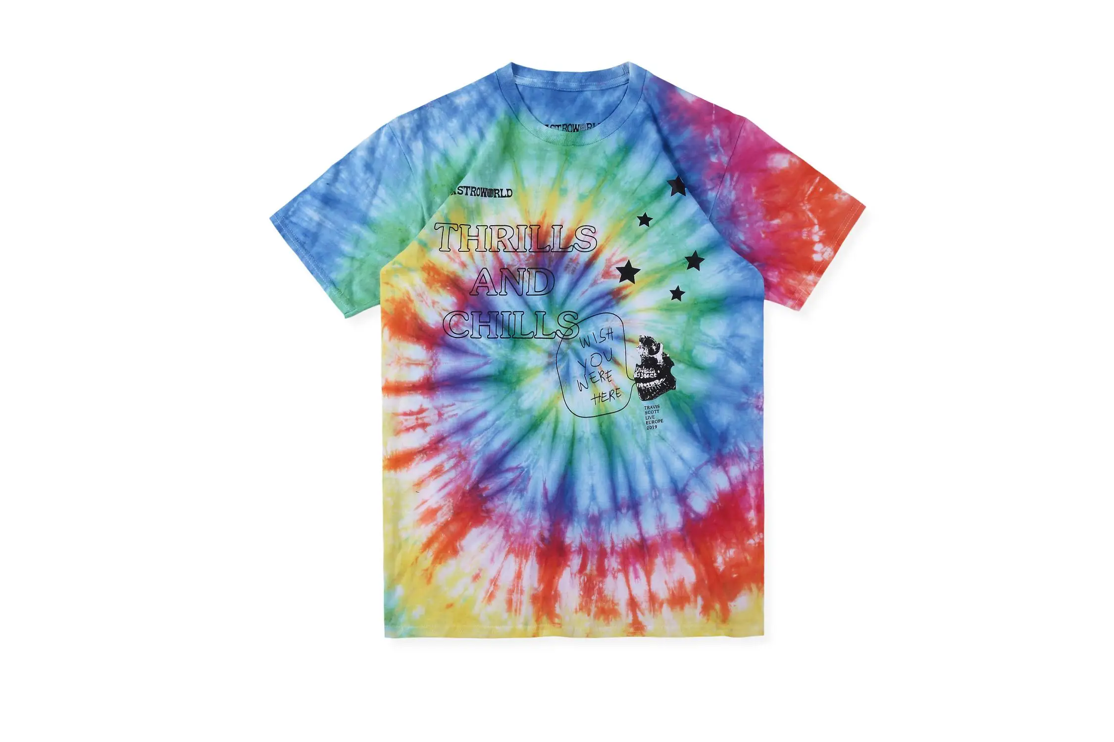 19SS с изображением Трэвиса Скотта Astroworld футболка 1:1 высокого качества с смайликом футболка цветная футболка уличного рынка хип хоп ASTROWORLD Футболка Топ - Цвет: 9