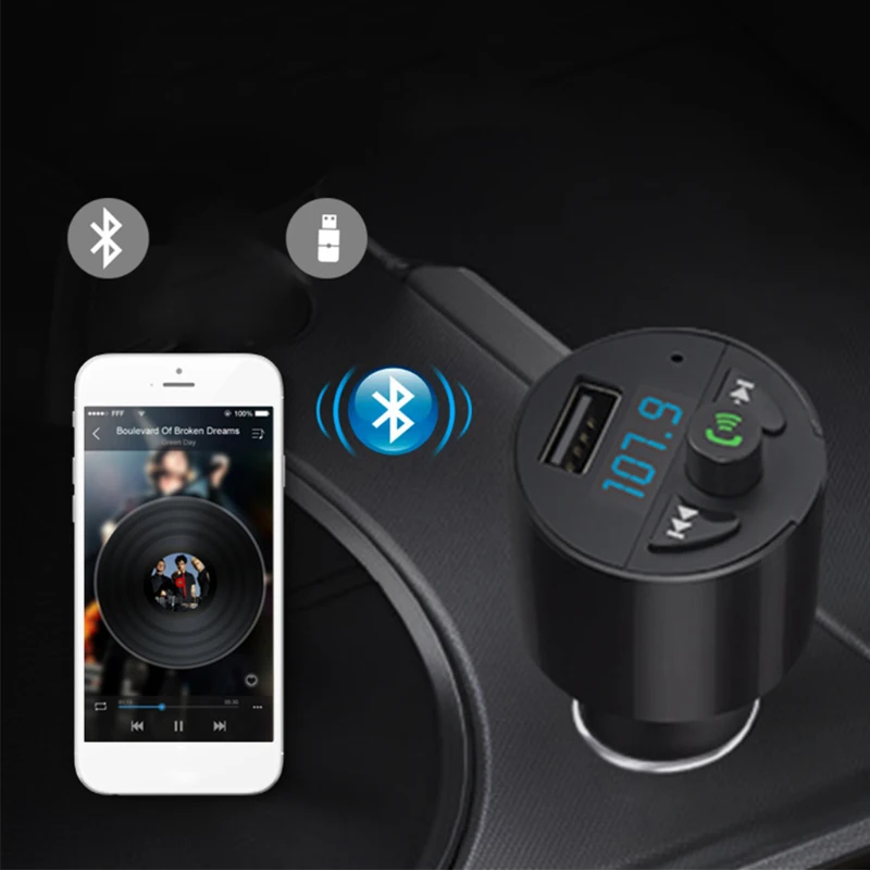 New Car Kit Bluetooth FM Transmitter MP3 Player USB Charger Support U