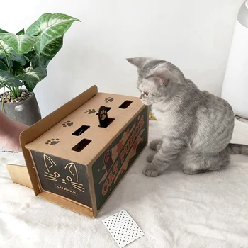

New Toy Supplies Interactive Mole Mice Game Toy Diy Mouse Up Puzzle For Cats Treat Exercise Cat Toys