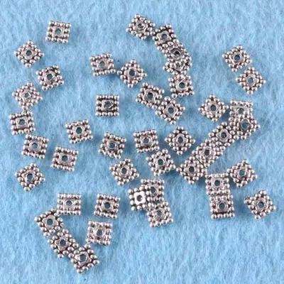 

OMH wholesale jewelry 275PCS 3mm Tibetan Silver Metal Square Spacer Beads suitable for jewelry/Free shipping ZL234