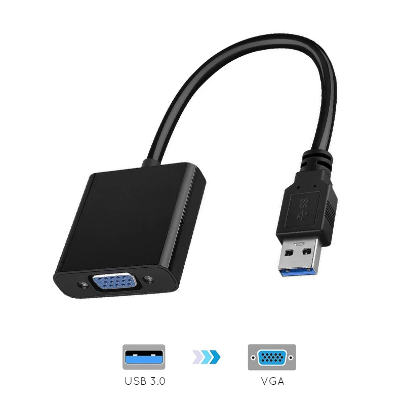 USB 3,0 к VGA Мульти-дисплей адаптер конвертер внешний драйвер 1080 P видеокарта для Win 7/8 ноутбук DVD плеер планшеты