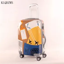 KLQDZMS 20/24/28inch PC travel luggage fashion rolling luggage spinner trolley suitcase on wheel