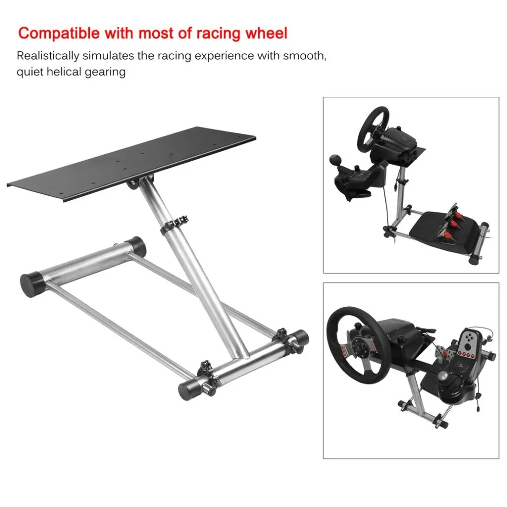 

High Performance Racing Wheel Stand Steel Racing Wheel Rack Durable Gaming Mounting Plate Video Game Accessories