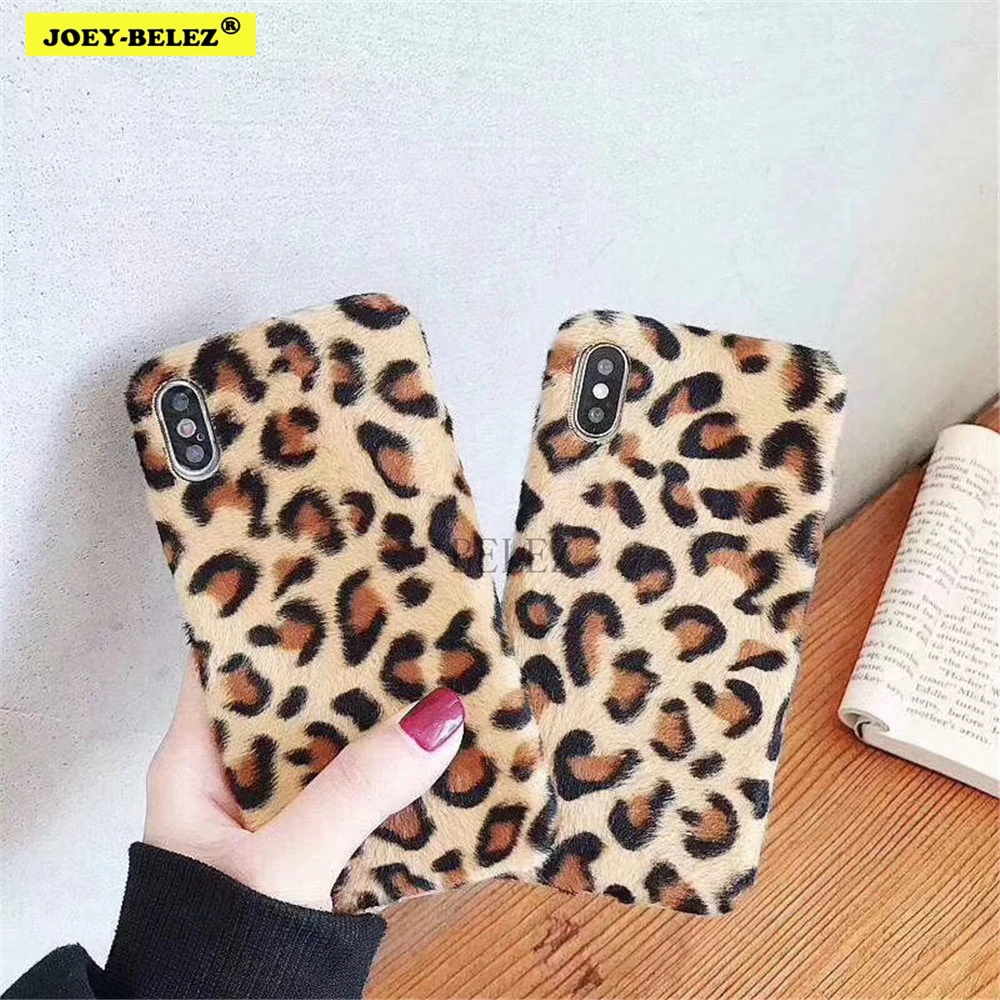 

Soft TPU Plush Cover For Huawei P20 Pro P10 Mate 20 10 lite Nova 3i 2s Leopard Print Warm Fur Case Honor 8 9 10 6X 7X 8X Y9 2019