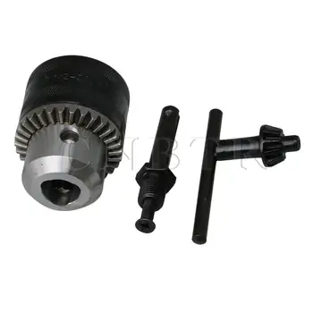 

CNBTR 6.8x5cm Steel Manual Key Type Wrench Screwdriver Round Shank Drill Chuck with Adapter Connector 0-16mm Clamping Range
