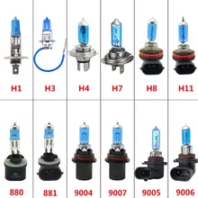 Автомобильный головной светильник H1 H3 H4 H7 ксеноновая лампа супер белый автомобильный головной светильник галогенные лампы 55 Вт 100 Вт 12 в 5000 К противотуманный светильник s
