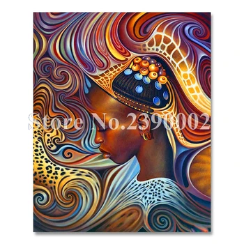 

Home Decoration 5D Diy Diamond Painting Cross Stitch African women Diamond Embroidery Square Diamond Mosaic portrait Pictures