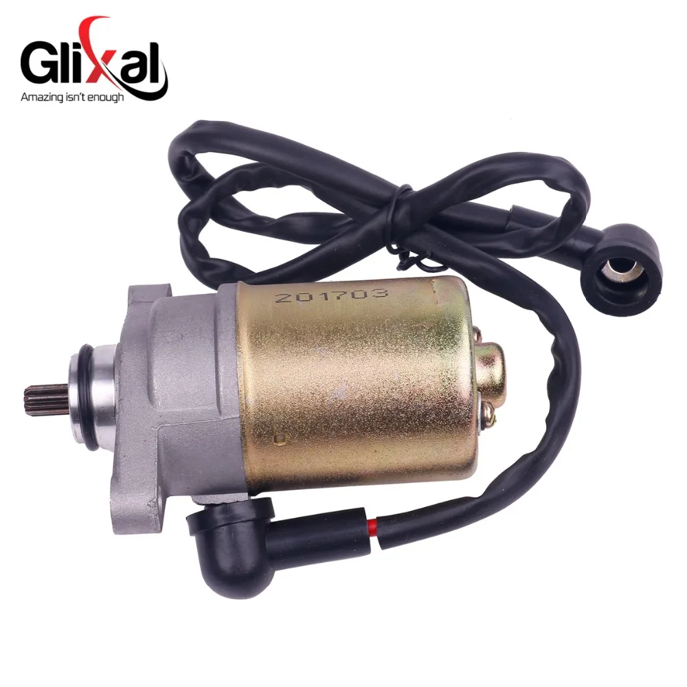Электростартер Glixal GY6 49cc 50cc 80cc 100cc с проводом для 4 тактных двигателей QMB139 13QMB