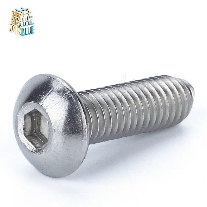 100pcs or 50pcs ISO7380 M2 M2.5 M3 M4 M5 M6 Bolt A2-70 Button Head Socket Screw Bolt SUS304 Stainless Steel mushroom head screws 100pcs or 50pcs ISO7380 M2 M2.5 M3 M4 M5 M6 Bolt A2-70 Button Head Socket Screw Bolt SUS304 Stainless Steel mushroom head screws