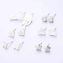 XIYANIKE, модная Геометрическая Серьга,, 925 пробы, серебряные милые серьги-гвоздики, Ушная игла, простая индивидуальность для женщин, 109-126