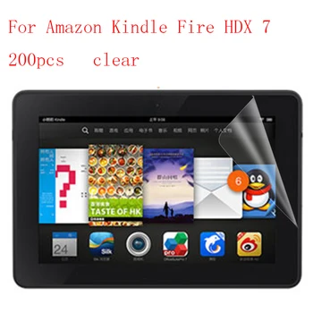 

Transparent Tablet LCD film Screen Protector for Amazon Kindle Fire HDX 7 9H Anti-scratch without retail packing 200pcs/lot