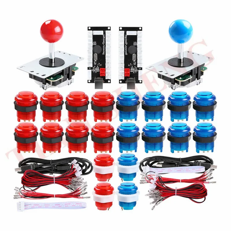 2-player-led-arcade-games-diy-parts-kit-2xusb-encoders-2x-arcade-joysticks-20x-led-arcade-buttons-for-raspberry-pi-and-w