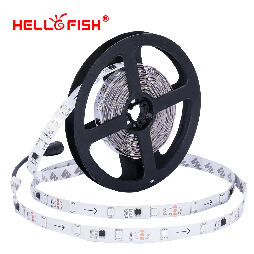buy WS2811 LED strip led ribbon IP65 Waterproof 5M 150Leds Autorun Rgb Full color Led strip DC12V flexible LED tape single layer PCB