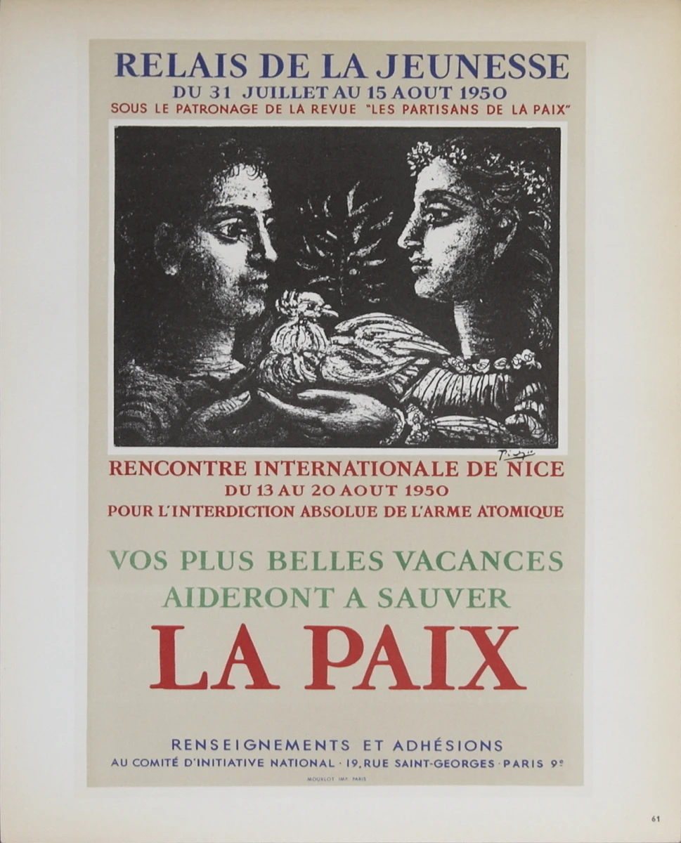Pablo Picasso - Relais de Jeunesse - 1959