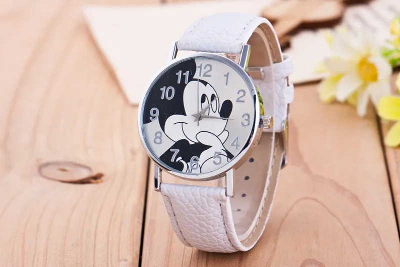 

Luxury fashion brand quartz watches cartoon watch women girls leather casual children present wristwatch