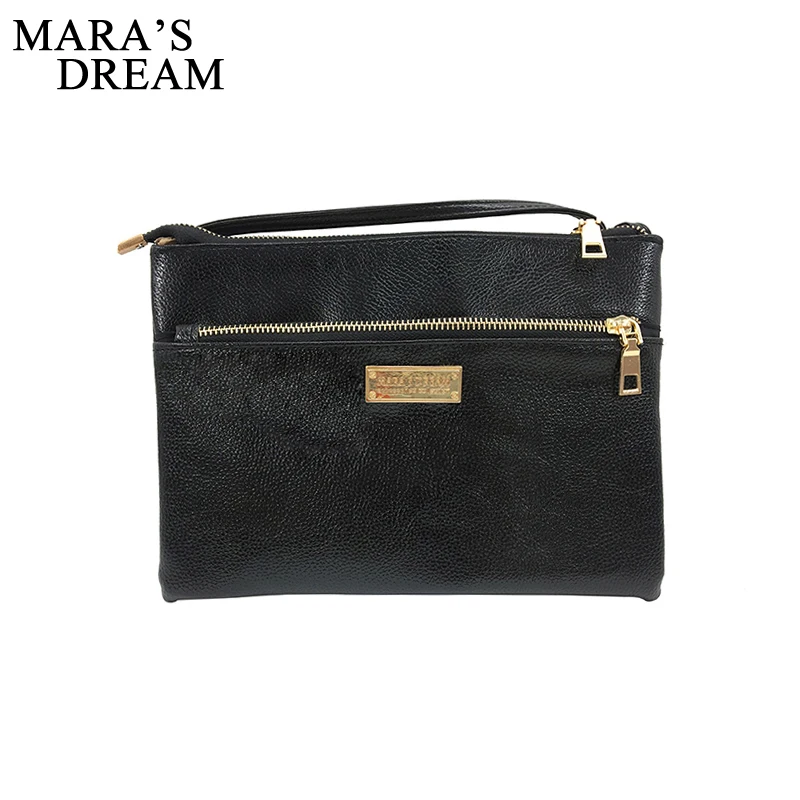 

Mara's Dream 2019 Women Brand Shoulder bags PU Leather brand designer luxury handbags Solid color double zipper Crossbody bags
