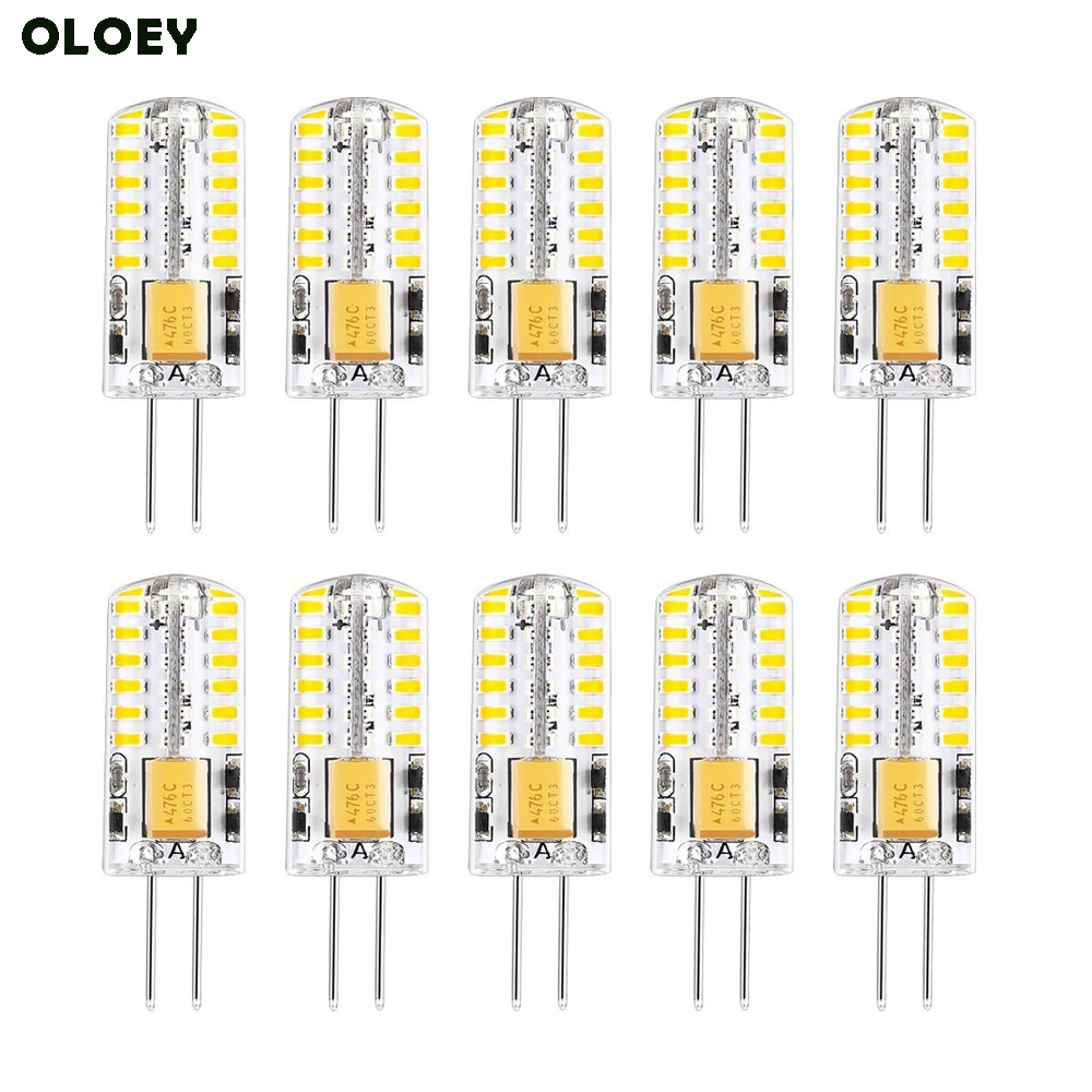 10 шт G4 светодиодный Лампа 12 V AC DC 2 W 3014 SMD СВЕТОДИОДНЫЙ G4 света лампада бомбилья 48 Светодиодный 360 Угол луча равна 20 W галогенная лампа