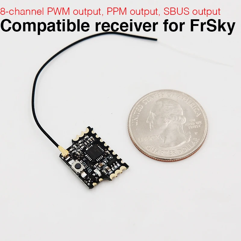 

2.4G 8CH D8 Mini FrSky Compatible Receiver With PWM PPM SBUS Output