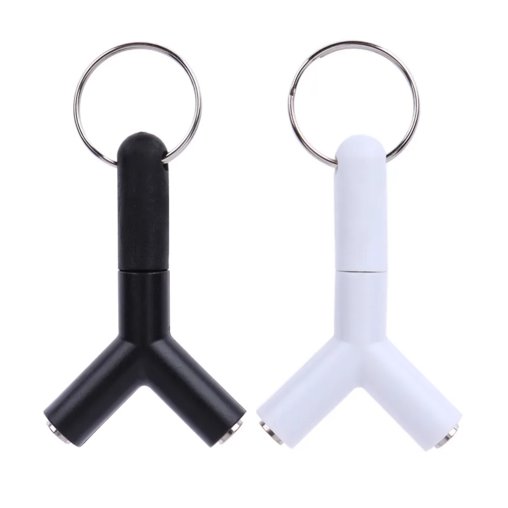 2Pcs 3.5mm Double Jack Adapter to Headphone for Samsumg for iPhone MP3 Player Earphone Splitter