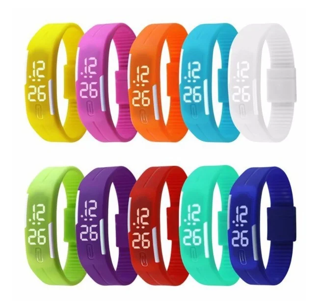 2015 Fashion Sport LED Women Watches Candy Color Silicone Rubber Touch Screen Digital Waterproof Bracelet Wrist watch | Наручные часы
